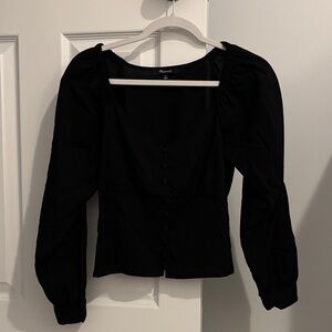 Madewell Black Button-Down Blouse
